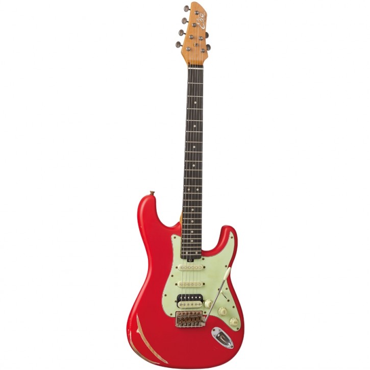 Eko Aire Relic E-Gitarre Fiesta Red