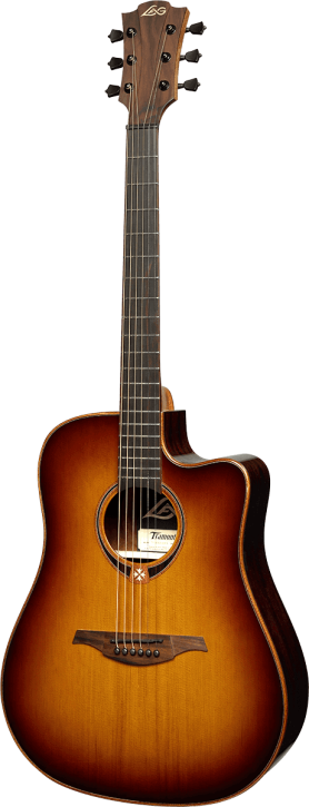 LAG Tramontane 118 - Dreadnought Cutaway Acoustic-Electric Brown Shadow