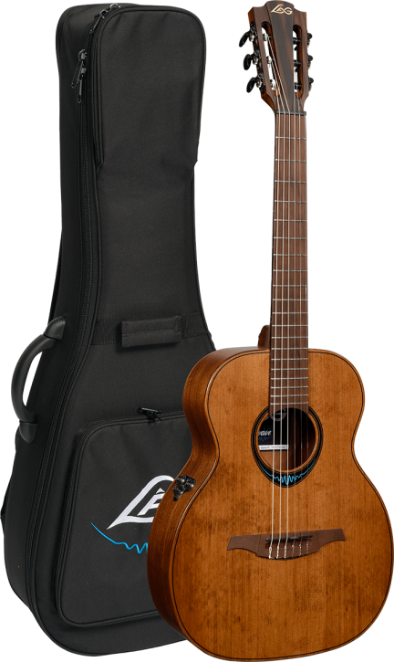 LAG TNBW1TE-BRW Bluewave 1 Nylon Travel Guitar