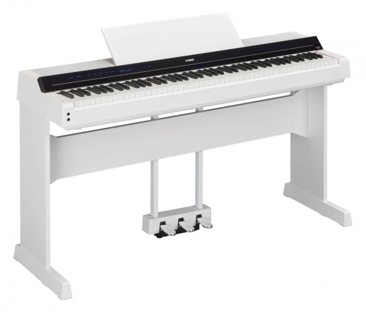 Yamaha P-S500 Digitalpiano weiß Set mit L-300 B Holzstativ und LP-1 B Pedaleinheit